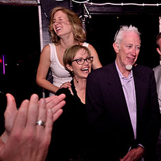 Father making a wedding celebratory speech