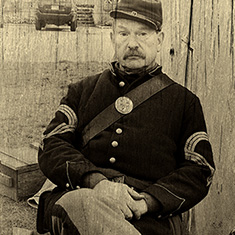 Civil War encampment male portrait