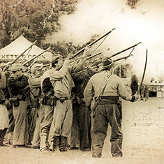 Civil War Encampment shooting exercise