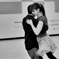 Screen test of tango dancers