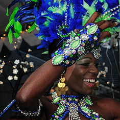 Wedding guest Samba dancing