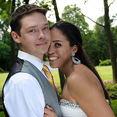 Bride and groom portrait