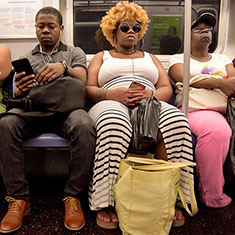 New York City4 passengers on the subway